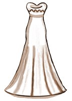 Empire Schnitt Brautkleid und Hochzeitskleid